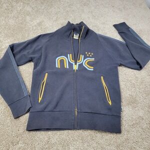 Blue Marlin NYC Full Zip Track Jacket Mens Size Small Dark Gray Athletic